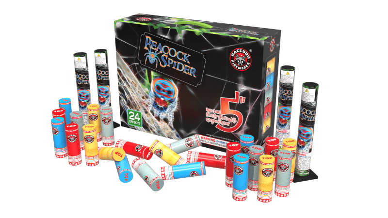 RA32408C 5" Peacock Spider - Buy canister shells, large canister shells