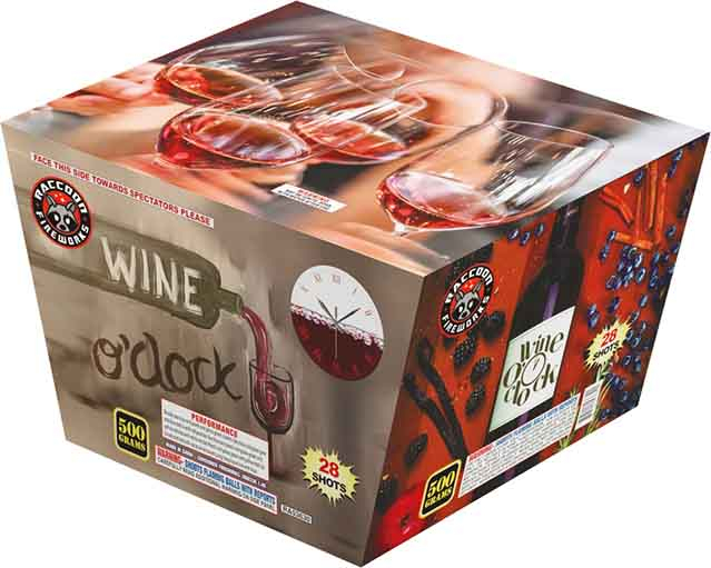 RA53630 Wine O'Clock 500 Gram 28 Shots Fan Cake 