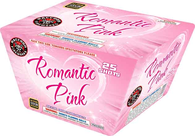 RA53024 ROMANTIC PINK 500 Gram 25 Shots Fan Cake 
