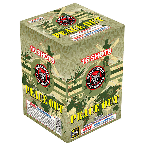 RA22507 PEACE OUT 200 Gram 16 Shots Cake 
